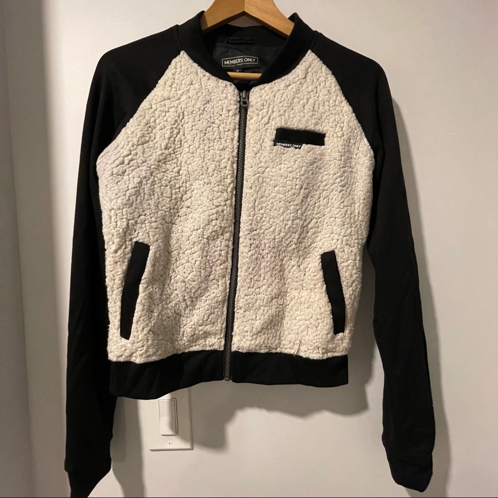 Members Only Shearling Bomber Jacket